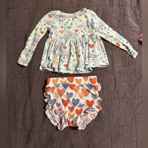 Posh Peanut Multicolor Heart Baby Set